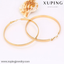 90485-Xuping Schmuck Mode Heißer Verkauf 18K Gold Überzogene Große Runde Ohrringe